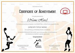 Image result for Certificate of Appreciation Basketball