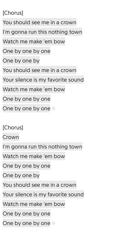 Crown Lyrics Billie Eilish