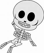 Image result for Cute Skeleton Sitting Cartoon Image