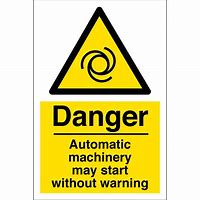 Image result for Machine Warning Signs