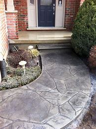 Image result for Stone Walkway Concrete Patio