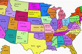 Image result for States and Capitals Map