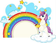 Image result for Unicorn On Rainbow HD Vector
