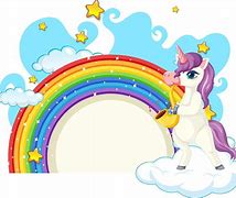 Image result for Cartoon Unicorn with Rainbow