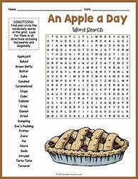 Image result for Apple Word Search Printable Free