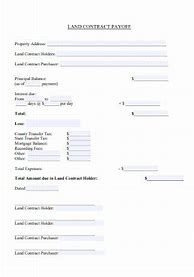 Image result for Land Contract Pay Off Letter Template