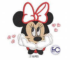Image result for Minnie Mouse Floral Machine Embroidery Design