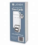 Image result for Lathem Time Card E1