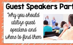 Image result for Guest Speakers Table