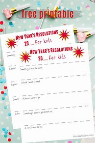 Image result for New Year's Resolution Form