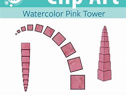 Image result for Montessori Pink Tower Stamp
