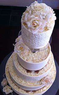Image result for White Chocolate Wedding Cake