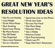 Image result for Ideas for New Year Resolutions