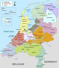 Image result for Map of Netherlands with Cities and Towns