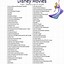 Image result for Animated Disney Movies List Printable