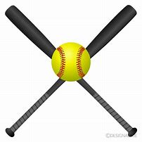 Image result for Softball and Bat Clip Art