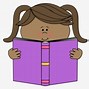 Image result for Girl with Book Clip Art