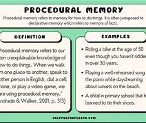 Image result for Procedural Memory Examples