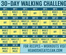 Image result for 30-Day Walking Challenge Sheet with Minutes