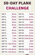 Image result for Plank Challenge Calendar