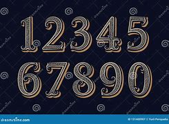 Image result for Vintage Illustrated Numbers