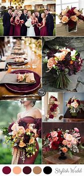 Image result for Ivory Champagne and Burgundy Wedding Colors