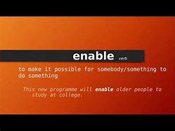 Image result for Enable Definition