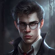 Image result for Male Vampire with Glasses