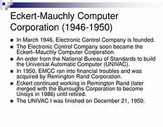 Image result for eckert mauchly_computer_corporation