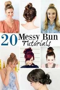Image result for Messy Bun for School