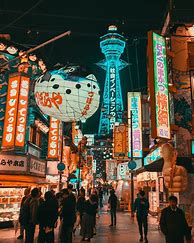 Image result for Osaka Aesthetic at Night