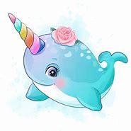 Image result for Cute Baby Narwhal Cartoon