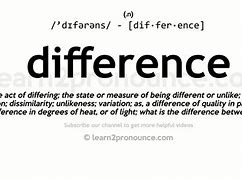 Image result for Difference Definition