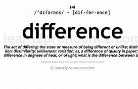 Image result for Difference Def