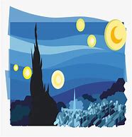 Image result for It Was On a Starry Night Clip Art