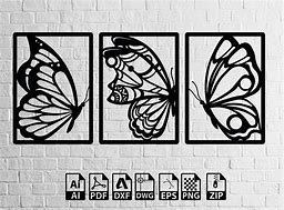 Image result for Butterfly DXF