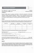 Image result for Production Contract Template