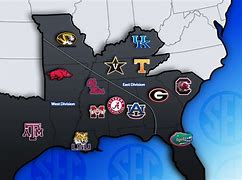 Image result for Map of SEC Teams
