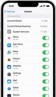 Image result for iPhone Mobile Data Remainng Settings