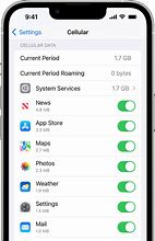 Image result for iPhone Settings Mobile Data
