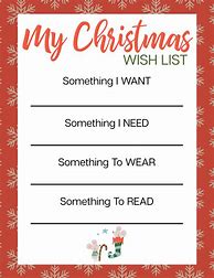 Image result for Family Christmas Wish List