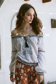 Image result for Boho Peasant Tops
