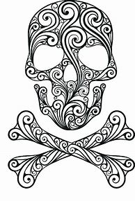 Image result for Cute Skull Coloring Pages
