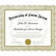 Image result for Blank PhD Certificate