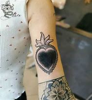 Image result for Drawn Black Heart Tattoo