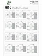 Image result for 2019 Broadcast Calendar