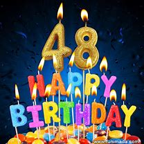 Image result for Happy 48th Birthday Cake