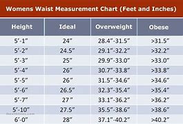 Image result for Waist Size Height Chart