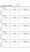 Image result for Weekly Work Plan