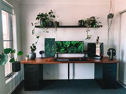 Image result for Green Wood Desk